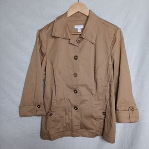 Charter Club Tan Trench Blazer